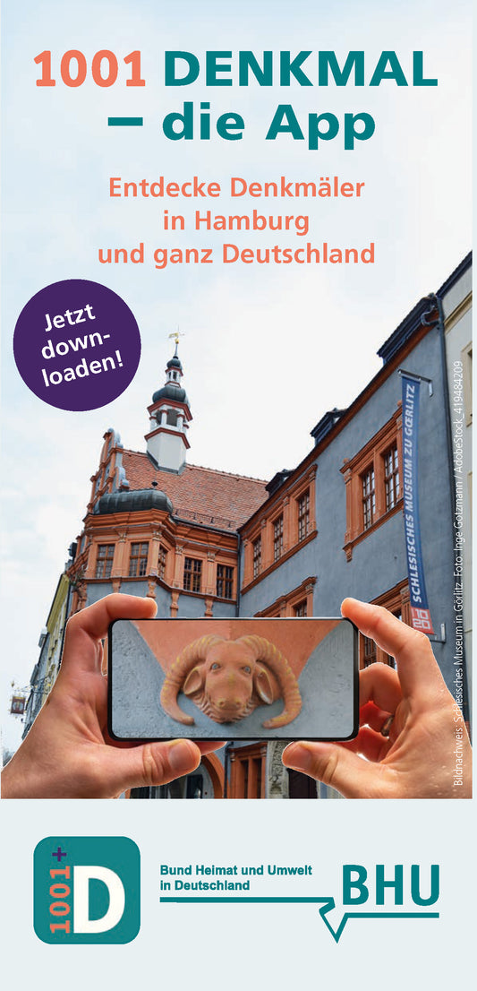 1001 Denkmal – die App. Entdecke Denkmäler in Hamburg und ganz Deutschland