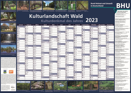 Kalender "Kulturlandschaft Wald - Kulturdenkmal des Jahres 2023"